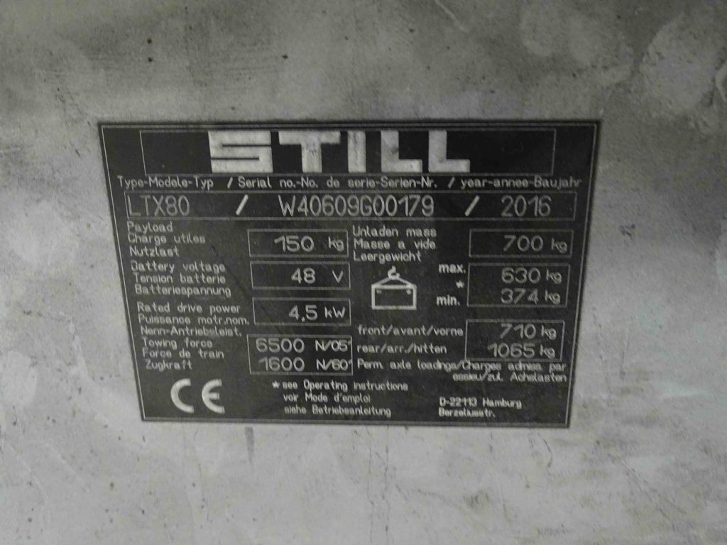 Still LTX80 - Elektrische trekker: afbeelding 5 Still LTX80 - Elektrische trekker: afbeelding 5