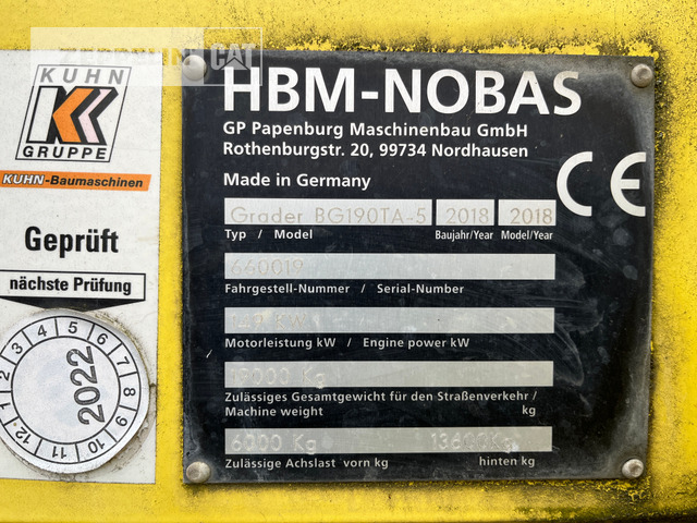 Nobas BG190T/TA- - Grader: afbeelding 2 Nobas BG190T/TA- - Grader: afbeelding 2