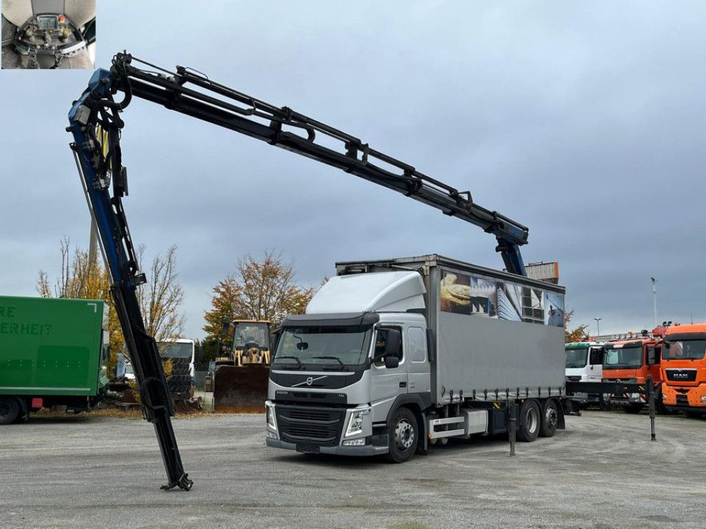 Kraanwagen, Schuifzeilen vrachtwagen Volvo FM 420 6x2 Pritsche Heckkran 27m/t,Funk,Jib ,E6: afbeelding 1